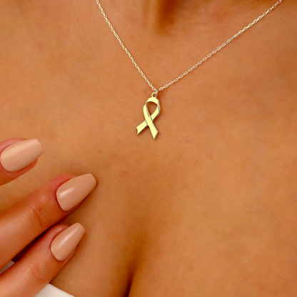 Collier Ruban Délicat | Ensemble contre le Cancer du Sein