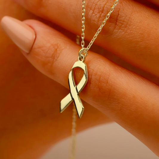 Collier Ruban Délicat | Ensemble contre le Cancer du Sein