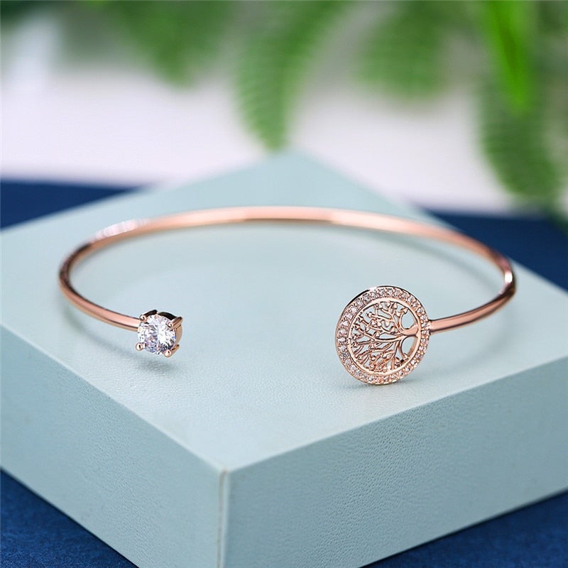 Gold Tree of Life Bangle