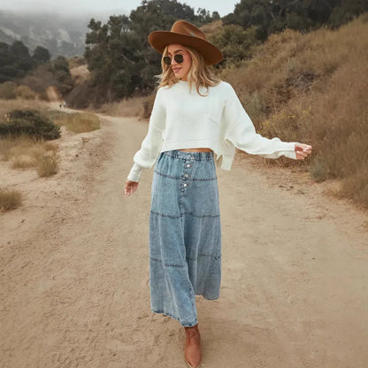 Wanda™ - Jupe en Jean Bohème